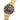 lorus quartz gents gold plated black dial bracelet watch