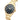 lorus quartz gents gold plated black dial bracelet watch