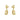 ted baker petaria: flower statement drop earrings gold tone pearl