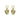 ted baker florence: crystal flower gold tone, crysatal drop earrings