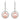 Silver and Rose Gold Claddagh Drop Earrings | Celtic Designs